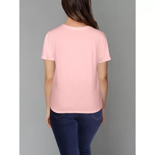 imageFruit of the Loom Womens Crafted Comfort Pima Cotton Short Sleeve TshirtsCrew  Sweetheart Pink