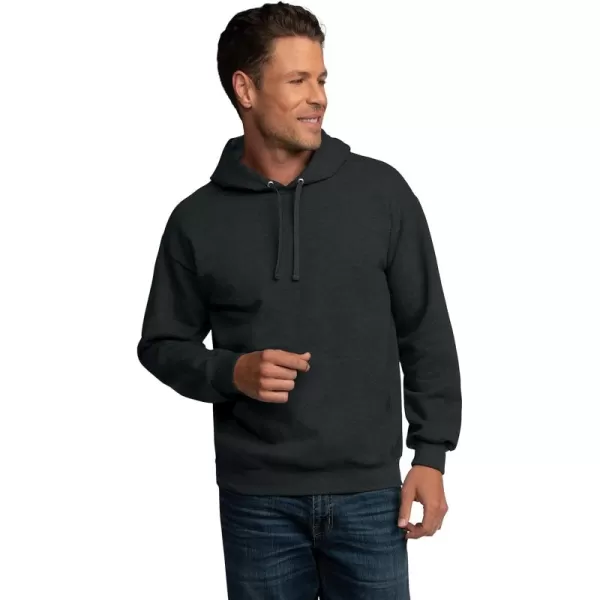 imageFruit of the Loom Mens Eversoft Fleece Hoodies Moisture Wicking ampamp Breathable Pullover Hooded SweatshirtBlack Heather Pullover