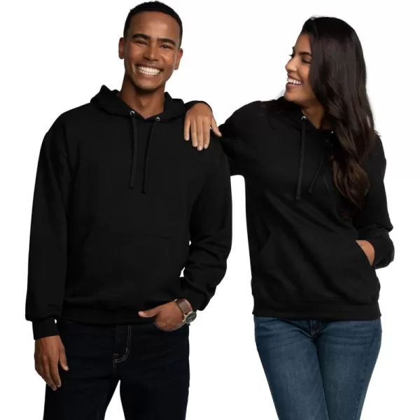 imageFruit of the Loom Mens Eversoft Fleece Hoodies Moisture Wicking ampamp Breathable Pullover Hooded SweatshirtBlack Pullover