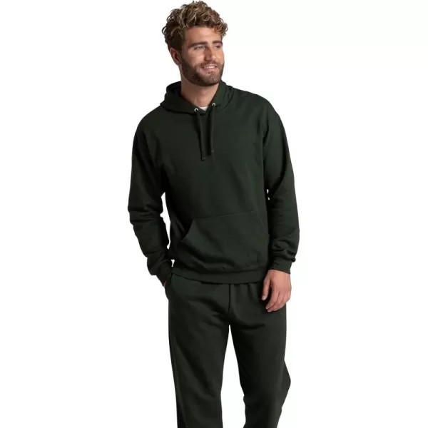 imageFruit of the Loom Mens Eversoft Fleece Hoodies Moisture Wicking ampamp Breathable Pullover Hooded SweatshirtDuffle Bag Green Pullover