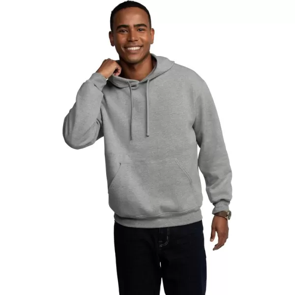 imageFruit of the Loom Mens Eversoft Fleece Hoodies Moisture Wicking ampamp Breathable Pullover Hooded SweatshirtGrey Heather Pullover
