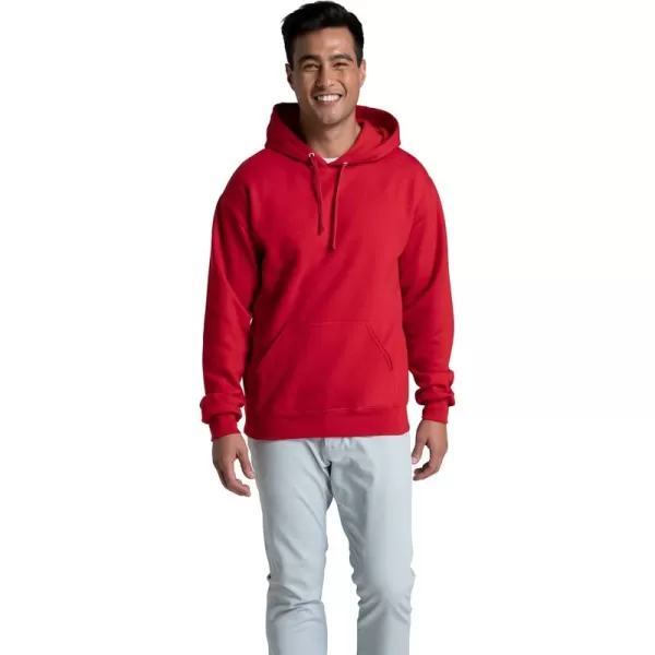 imageFruit of the Loom Mens Eversoft Fleece Hoodies Moisture Wicking ampamp Breathable Pullover Hooded SweatshirtRed Pullover
