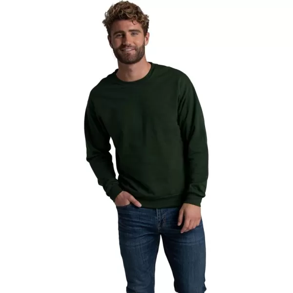 imageFruit of the Loom Mens Eversoft Fleece Sweatshirts Moisture Wicking ampamp Breathable Crewneck SweatshirtDuffle Bag Green