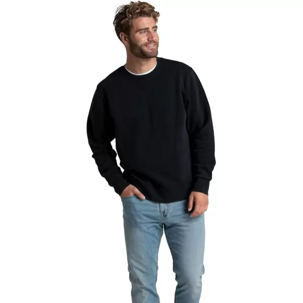 imageFruit of the Loom Mens Eversoft Fleece Sweatshirts Moisture Wicking ampamp Breathable Crewneck SweatshirtGarment Dyed Black Ink