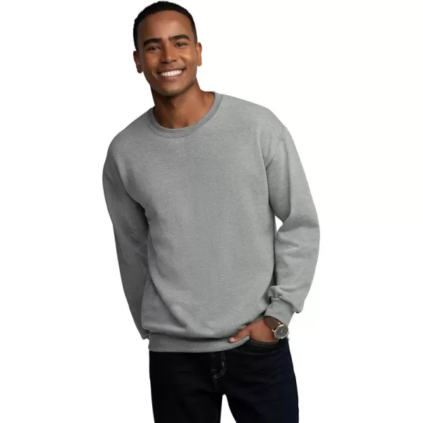 imageFruit of the Loom Mens Eversoft Fleece Sweatshirts Moisture Wicking ampamp Breathable Crewneck SweatshirtGrey Heather