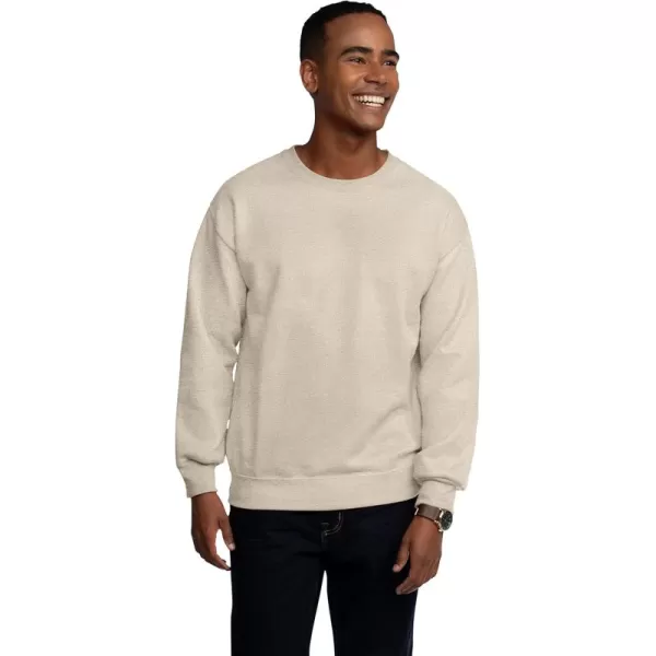 imageFruit of the Loom Mens Eversoft Fleece Sweatshirts Moisture Wicking ampamp Breathable Crewneck SweatshirtKhaki Heather