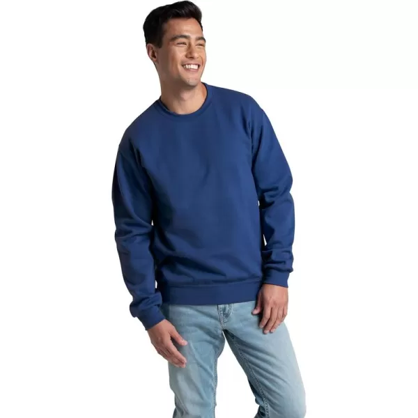 imageFruit of the Loom Mens Eversoft Fleece Sweatshirts Moisture Wicking ampamp Breathable Crewneck SweatshirtMellow Blue