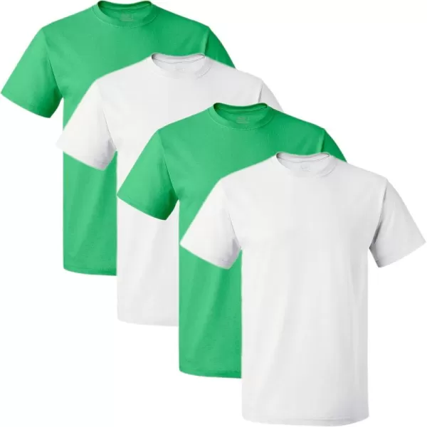 imageFruit of the Loom Mens Tagfree Cotton Undershirts2 White  2 Kelly