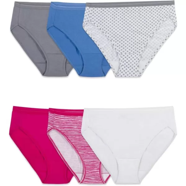imageFruit of the Loom Womens Eversoft Cotton Brief Underwear Tag Free ampamp Breathable Available in Plus SizeHi Cut  Cotton  6 Pack  Colors May Vary