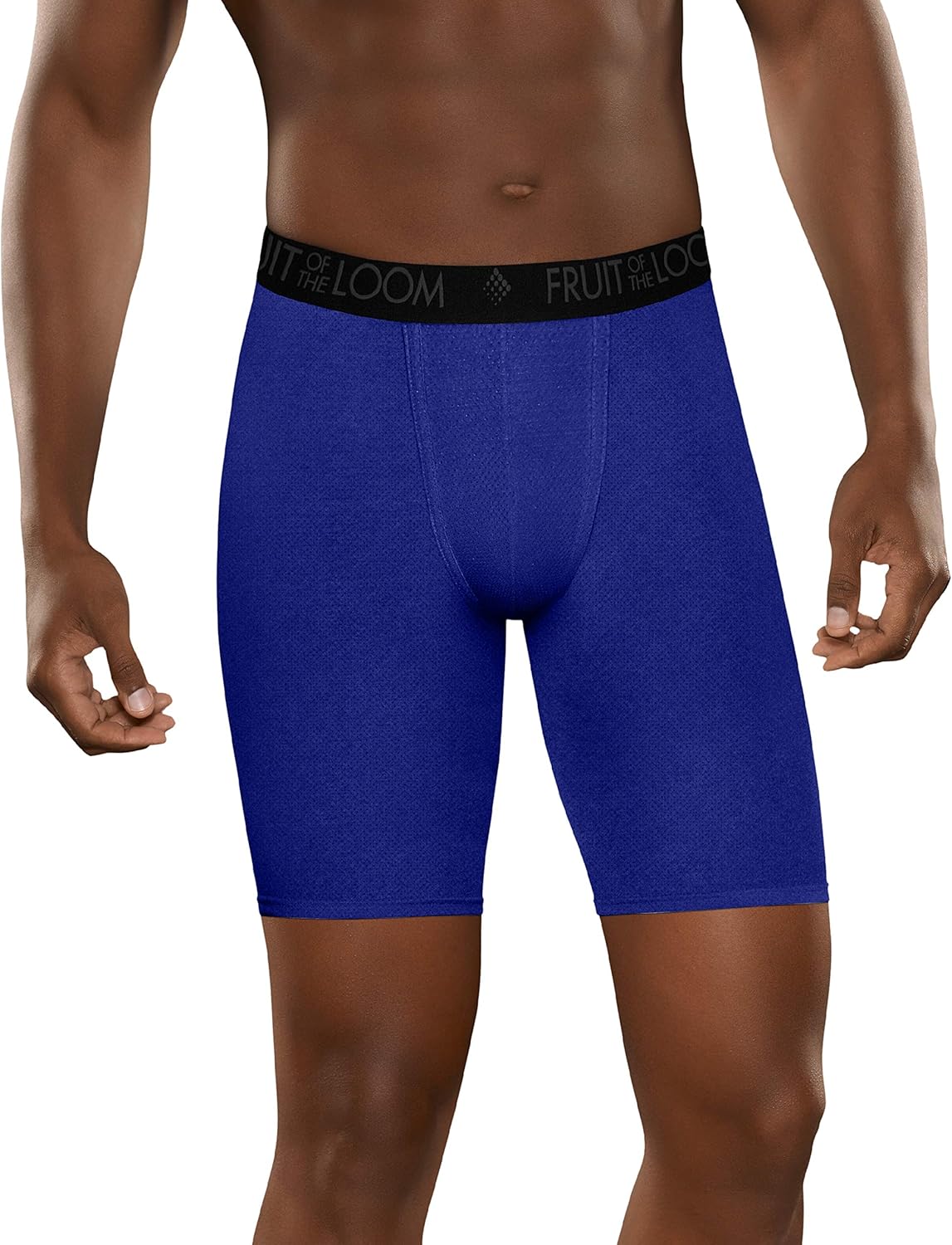 imageFruit of the Loom Mens Breathable Boxer Briefs Moisture Wicking Underwear Assorted Color MultipacksLong Leg  Micro Mesh  Colors May Vary
