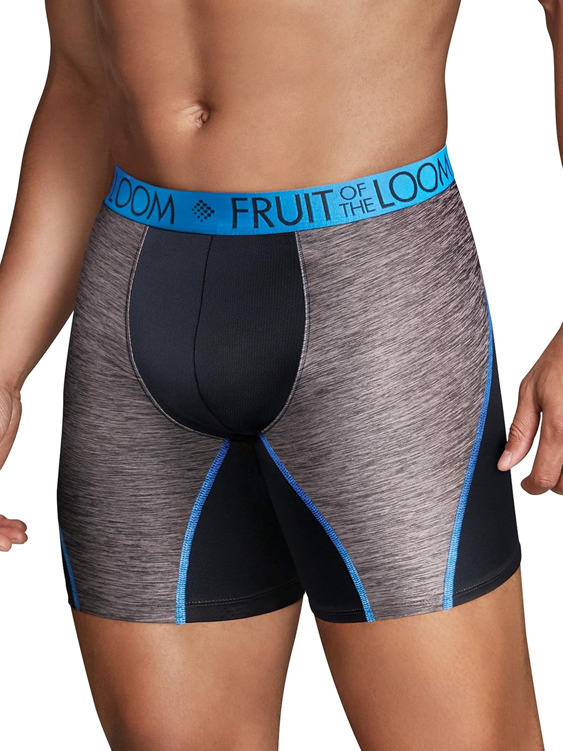 imageFruit of the Loom Mens Breathable Boxer Briefs Moisture Wicking Underwear Assorted Color MultipacksPerformance Stretch  Blue