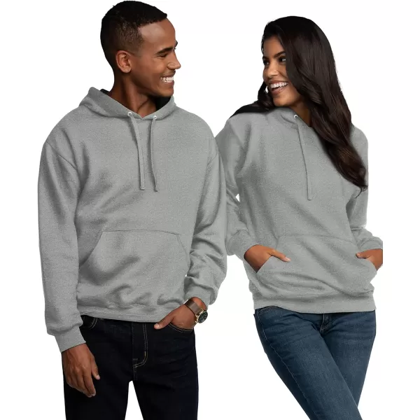 imageFruit of the Loom Eversoft Fleece Hoodies Pullover ampamp Full Zip Moisture Wicking ampamp Breathable Sizes S4X2 Pack  BlackGrey Heather