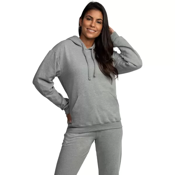 imageFruit of the Loom Eversoft Fleece Hoodies Pullover ampamp Full Zip Moisture Wicking ampamp Breathable Sizes S4X2 Pack  BlackGrey Heather