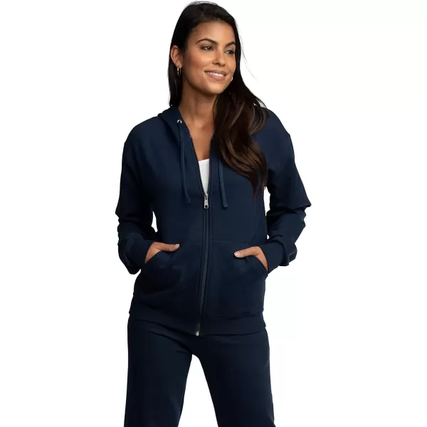 imageFruit of the Loom Eversoft Fleece Hoodies Pullover ampamp Full Zip Moisture Wicking ampamp Breathable Sizes S4X2 Pack  BlackNavy