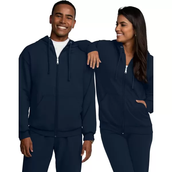 imageFruit of the Loom Eversoft Fleece Hoodies Pullover ampamp Full Zip Moisture Wicking ampamp Breathable Sizes S4X2 Pack  BlackNavy