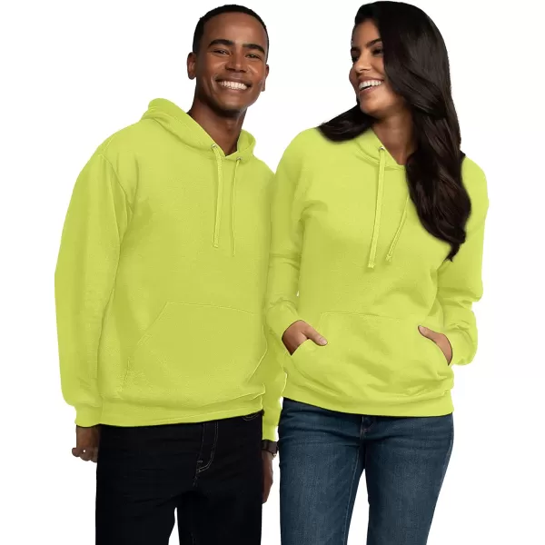 imageFruit of the Loom Eversoft Fleece Hoodies Pullover ampamp Full Zip Moisture Wicking ampamp Breathable Sizes S4X2 Pack  Safety OrangeSafety Green