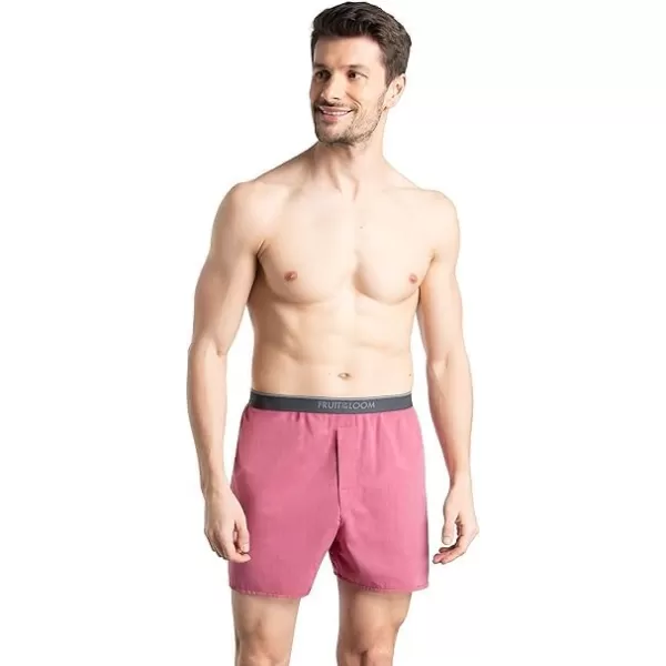 imageFruit of the Loom Mens 6 Pack Exposed Waistband Boxer ShortsAssorted