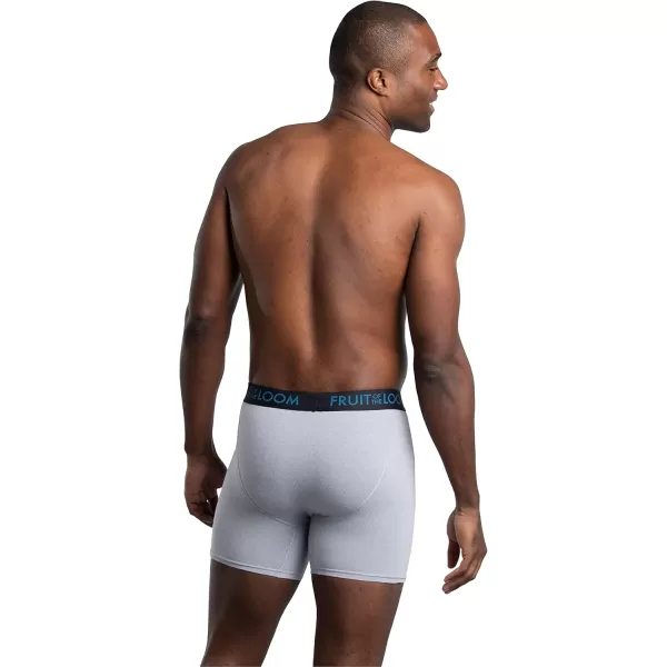 imageFruit of the Loom Mens Breathable Boxer Briefs Moisture Wicking Underwear Assorted Color MultipacksCotton Mesh  Blue