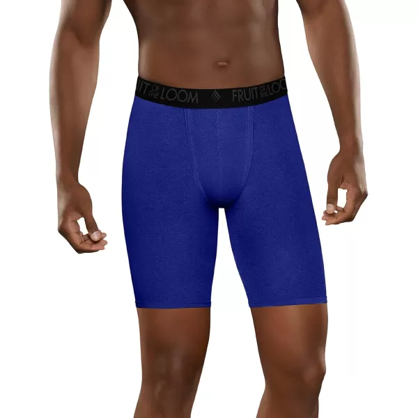 imageFruit of the Loom Mens Breathable Boxer Briefs Moisture Wicking Underwear Assorted Color MultipacksLong Leg  Micro Mesh  Colors May Vary