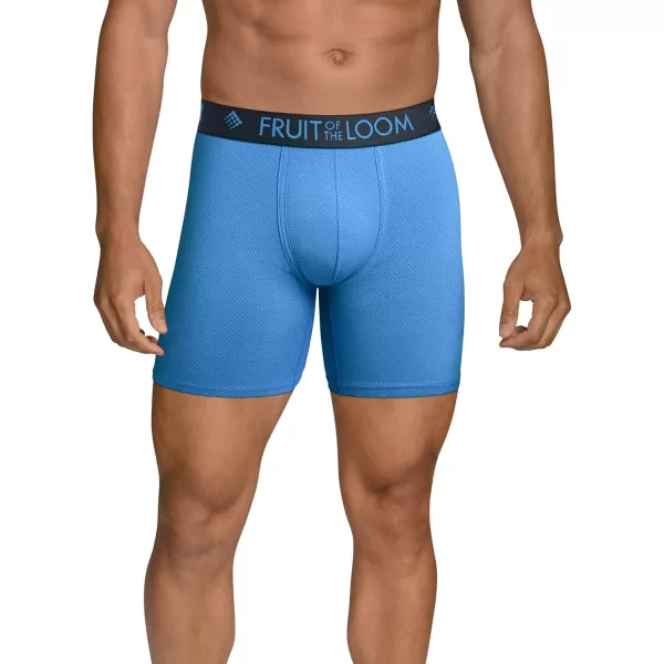 imageFruit of the Loom Mens Breathable Boxer Briefs Moisture Wicking Underwear Assorted Color MultipacksMicro Mesh  Colors May Vary