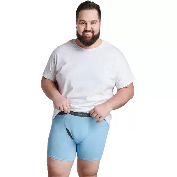 imageFruit of the Loom Mens Coolzone Boxer Briefs Moisture Wicking ampamp Breathable Assorted Color MultipacksBig Man  7 Pack  Assorted Blue