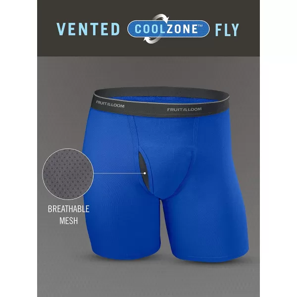 imageFruit of the Loom Mens Coolzone Boxer Briefs Moisture Wicking ampamp Breathable Assorted Color MultipacksShort Leg  7 Pack  BlackGray
