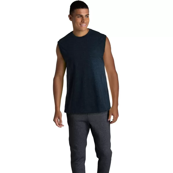 imageFruit of the Loom Mens Eversoft Cotton Sleeveless T Shirts Breathable ampamp Moisture Wicking with Odor Control Sizes S4xMuscle  2 Pack  Black Heather