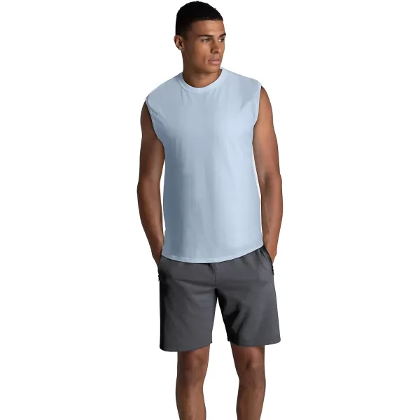 imageFruit of the Loom Mens Eversoft Cotton Sleeveless T Shirts Breathable ampamp Moisture Wicking with Odor Control Sizes S4xMuscle  2 Pack  White