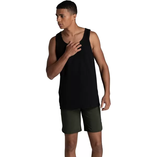 imageFruit of the Loom Mens Eversoft Cotton Sleeveless T Shirts Breathable ampamp Moisture Wicking with Odor Control Sizes S4xTank  2 Pack  Black Ink