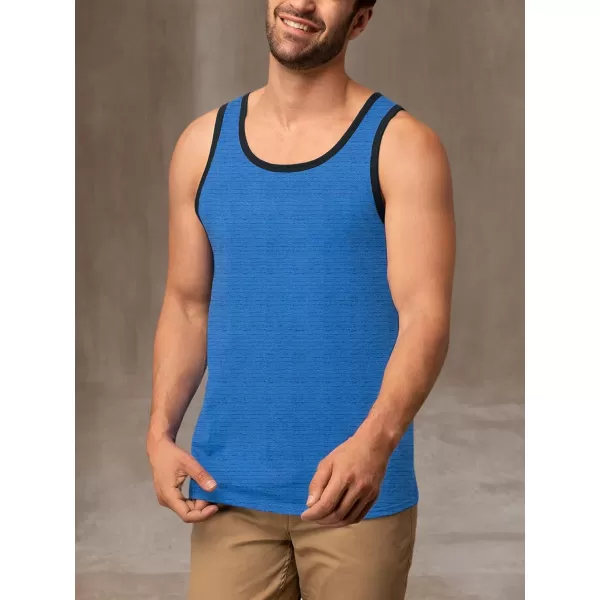 imageFruit of the Loom Mens Eversoft Cotton Sleeveless T Shirts Breathable ampamp Moisture Wicking with Odor Control Sizes S4xTank  2 Pack  French Blue