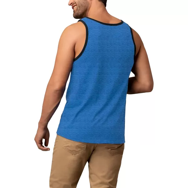 imageFruit of the Loom Mens Eversoft Cotton Sleeveless T Shirts Breathable ampamp Moisture Wicking with Odor Control Sizes S4xTank  2 Pack  French Blue