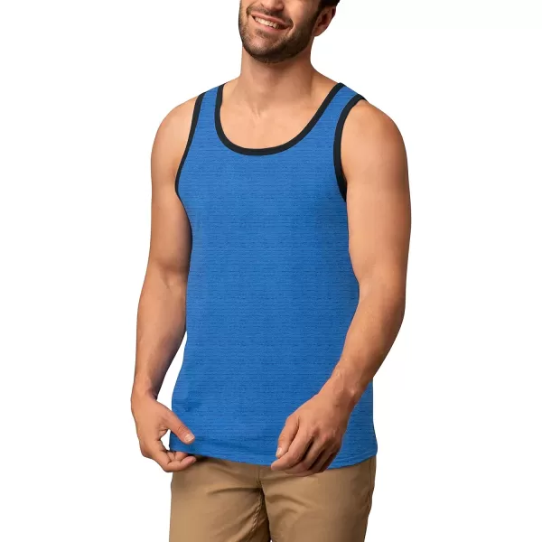 imageFruit of the Loom Mens Eversoft Cotton Sleeveless T Shirts Breathable ampamp Moisture Wicking with Odor Control Sizes S4xTank  2 Pack  French Blue