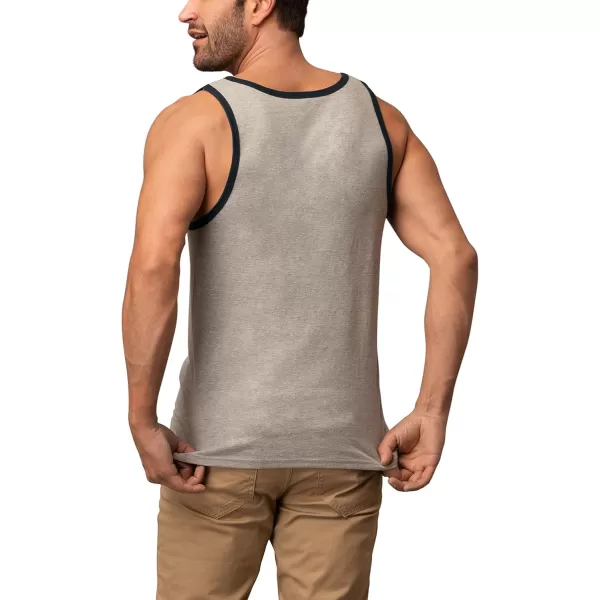 imageFruit of the Loom Mens Eversoft Cotton Sleeveless T Shirts Breathable ampamp Moisture Wicking with Odor Control Sizes S4xTank  2 Pack  Grey Heather