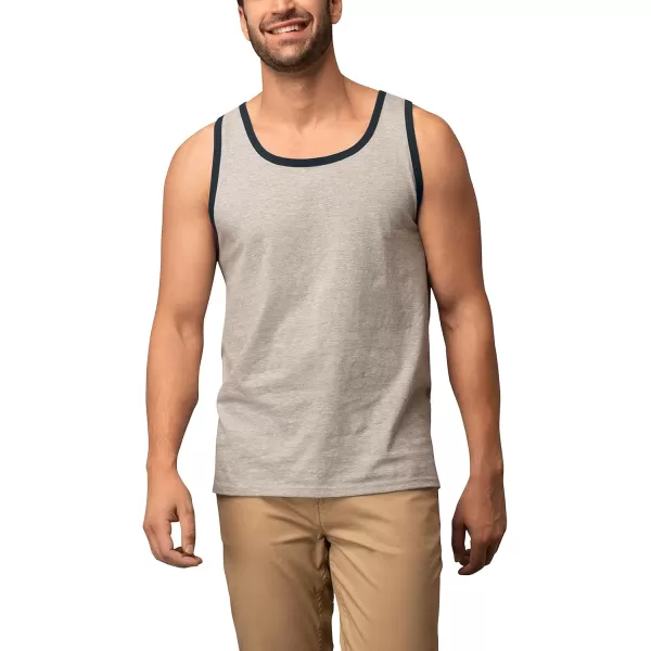 imageFruit of the Loom Mens Eversoft Cotton Sleeveless T Shirts Breathable ampamp Moisture Wicking with Odor Control Sizes S4xTank  2 Pack  Grey Heather