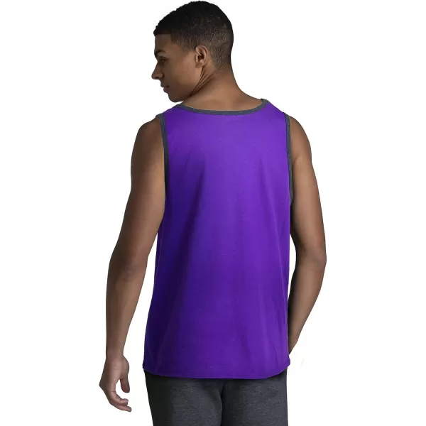 imageFruit of the Loom Mens Eversoft Cotton Sleeveless T Shirts Breathable ampamp Moisture Wicking with Odor Control Sizes S4xTank  2 Pack  Purple