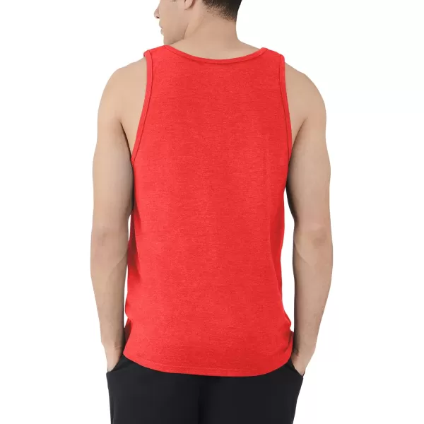 imageFruit of the Loom Mens Eversoft Cotton Sleeveless T Shirts Breathable ampamp Moisture Wicking with Odor Control Sizes S4xTank  2 Pack  Red