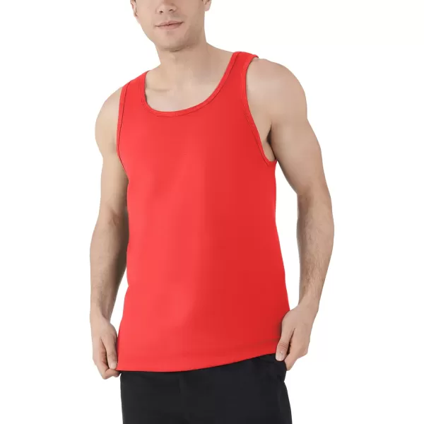 imageFruit of the Loom Mens Eversoft Cotton Sleeveless T Shirts Breathable ampamp Moisture Wicking with Odor Control Sizes S4xTank  2 Pack  Red