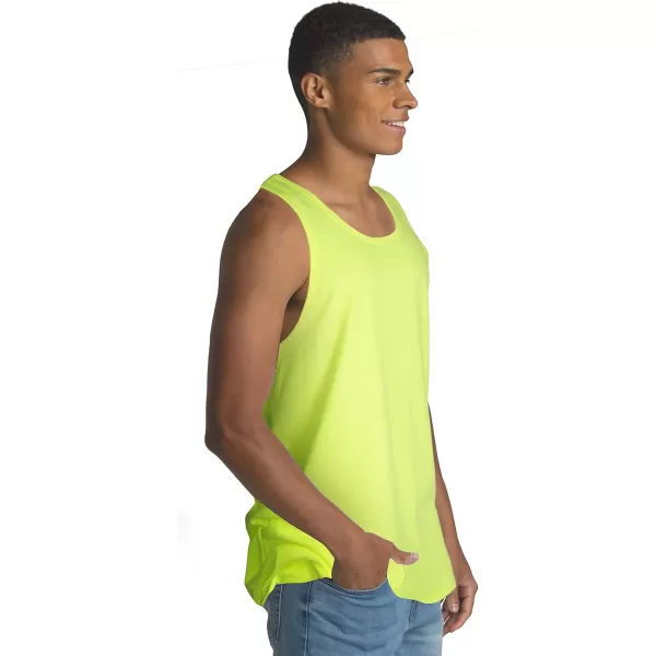 imageFruit of the Loom Mens Eversoft Cotton Sleeveless T Shirts Breathable ampamp Moisture Wicking with Odor Control Sizes S4xTank  2 Pack  Safety Green