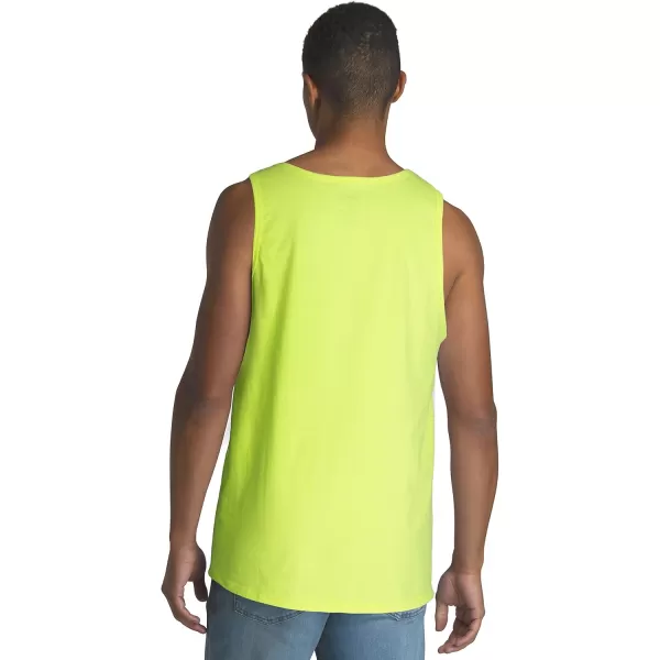 imageFruit of the Loom Mens Eversoft Cotton Sleeveless T Shirts Breathable ampamp Moisture Wicking with Odor Control Sizes S4xTank  2 Pack  Safety Green