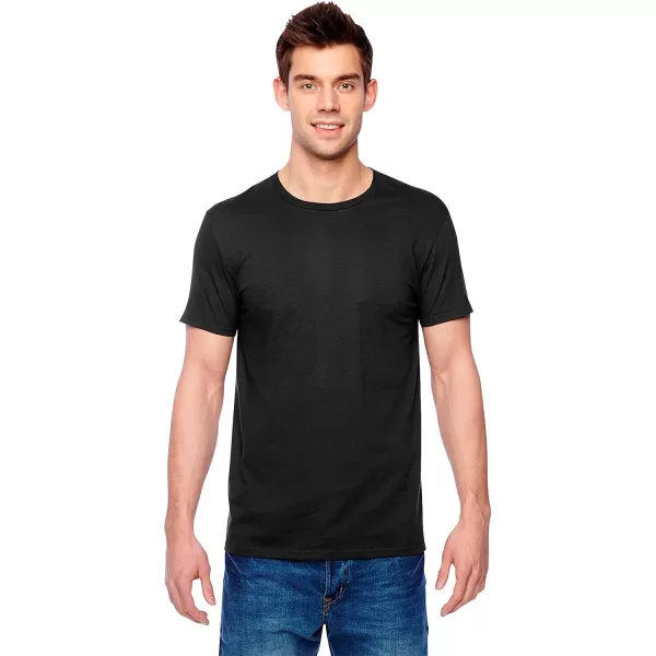 imageFruit of the Loom Mens Eversoft Cotton TShirts Breathable ampamp Moisture Wicking with Odor Control Sizes S4XCrew  12 Pack  Black