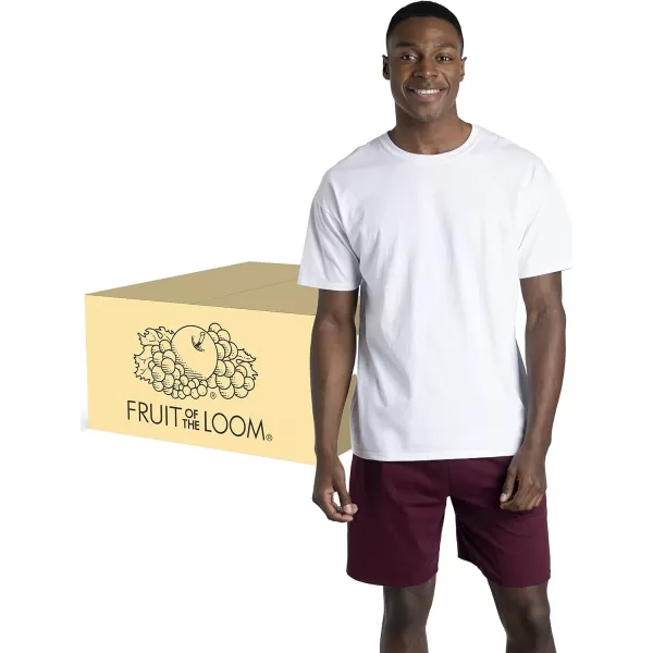imageFruit of the Loom Mens Eversoft Cotton TShirts Breathable ampamp Moisture Wicking with Odor Control Sizes S4XCrew  12 Pack  White