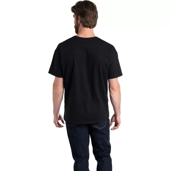 imageFruit of the Loom Mens Eversoft Cotton TShirts Breathable ampamp Moisture Wicking with Odor Control Sizes S4XCrew  2 Pack  Black