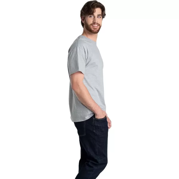 imageFruit of the Loom Mens Eversoft Cotton TShirts Breathable ampamp Moisture Wicking with Odor Control Sizes S4XCrew  2 Pack  Grey Heather