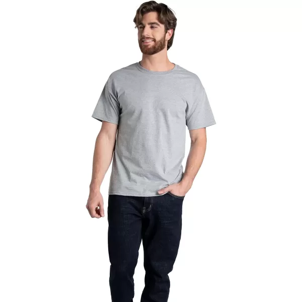 imageFruit of the Loom Mens Eversoft Cotton TShirts Breathable ampamp Moisture Wicking with Odor Control Sizes S4XCrew  2 Pack  Grey Heather
