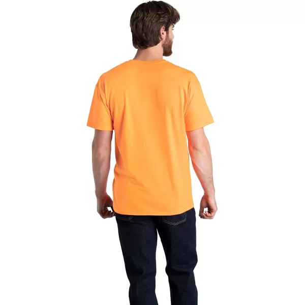 imageFruit of the Loom Mens Eversoft Cotton TShirts Breathable ampamp Moisture Wicking with Odor Control Sizes S4XCrew  2 Pack  Safety Orange