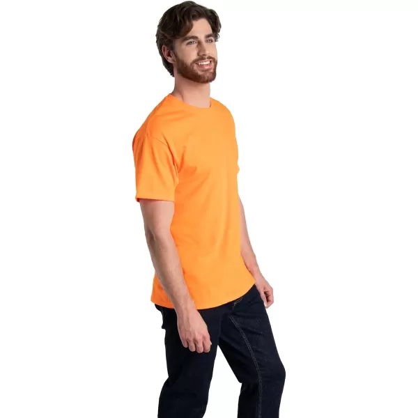 imageFruit of the Loom Mens Eversoft Cotton TShirts Breathable ampamp Moisture Wicking with Odor Control Sizes S4XCrew  2 Pack  Safety Orange