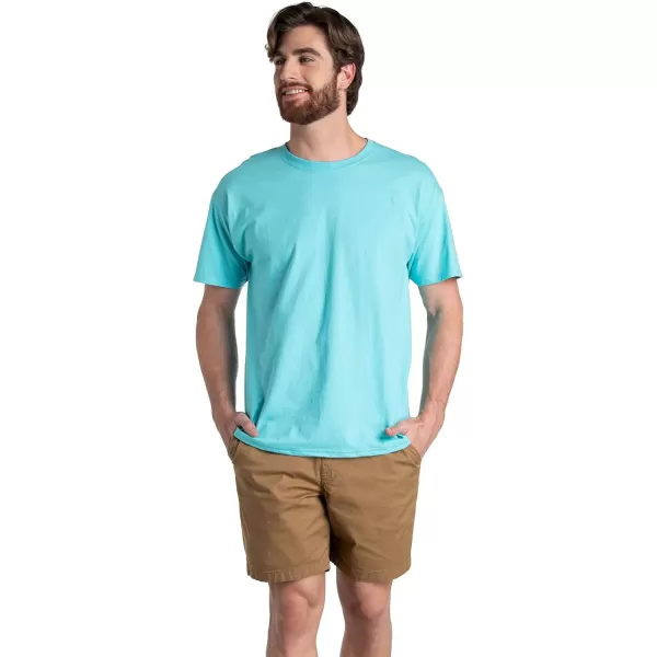 imageFruit of the Loom Mens Eversoft Cotton TShirts Breathable ampamp Moisture Wicking with Odor Control Sizes S4XCrew  2 Pack  Scuba Blue