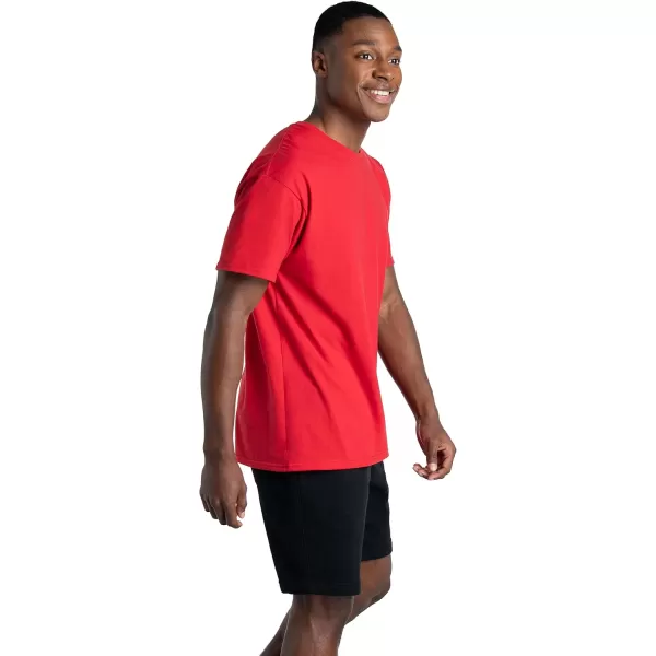 imageFruit of the Loom Mens Eversoft Cotton TShirts Breathable ampamp Moisture Wicking with Odor Control Sizes S4XCrew  2 Pack  True Red