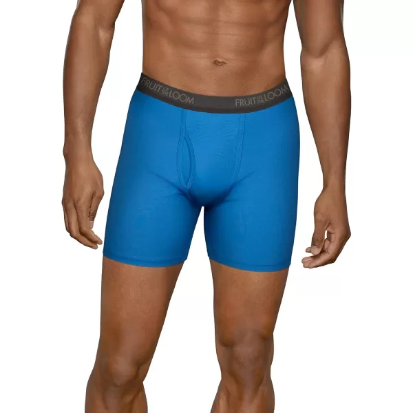imageFruit of the Loom Mens Micro Stretch Boxer Briefs Designed to Move with You Lightweight ampamp Moisture Wicking10 Pack  BlackNavyGreen