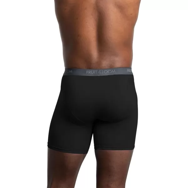 imageFruit of the Loom Mens Micro Stretch Boxer Briefs Designed to Move with You Lightweight ampamp Moisture Wicking6 Pack  Assorted Colors